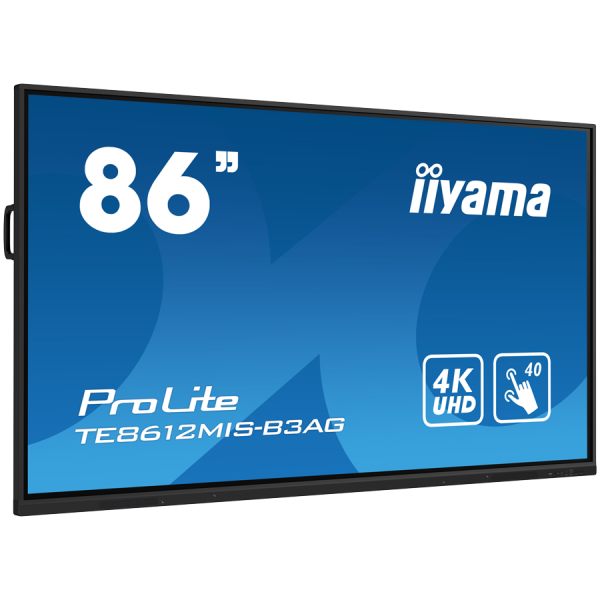 86'' iiWare10 , Android 11, 40-Points PureTouch IR with zero bonding, 3840x2160, UHD VA panel, Metal Housing, Fan-less, Speakers 2x 16W fron