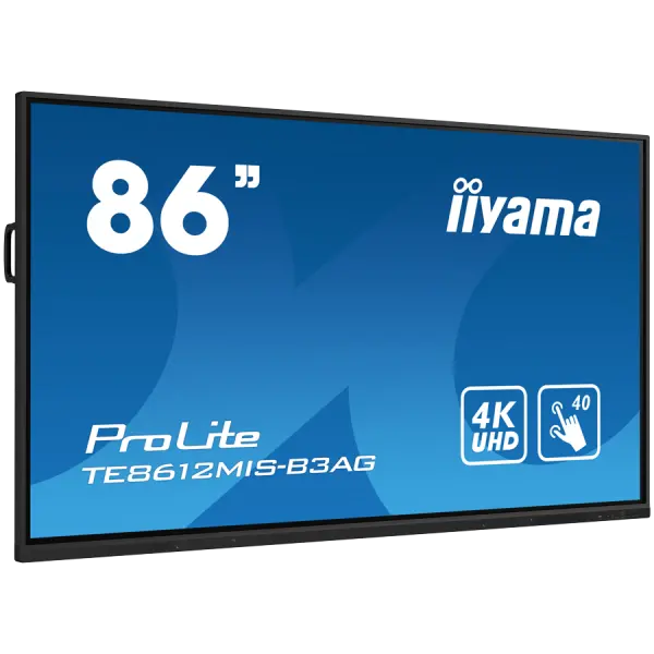 86'' iiWare10 , Android 11, 40-Points PureTouch IR with zero bonding, 3840x2160, UHD VA panel, Metal Housing, Fan-less, Speakers 2x 16W fron