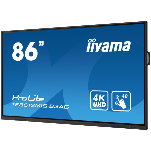 86'' iiWare10 , Android 11, 40-Points PureTouch IR with zero bonding, 3840x2160, UHD VA panel, Metal Housing, Fan-less, Speakers 2x 16W fron