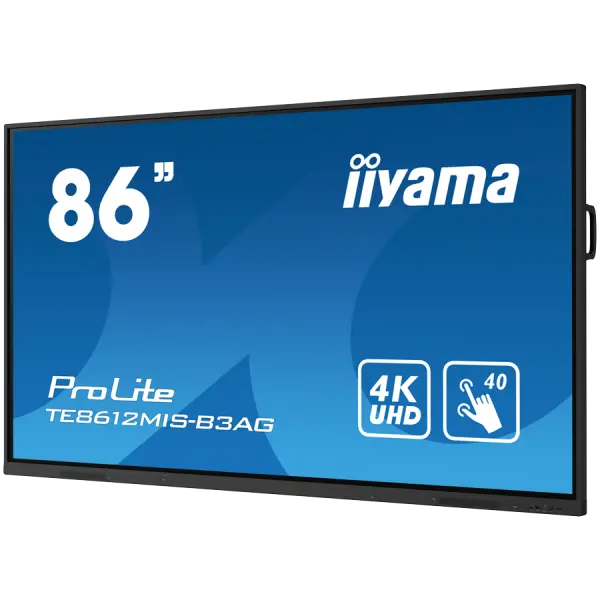 86'' iiWare10 , Android 11, 40-Points PureTouch IR with zero bonding, 3840x2160, UHD VA panel, Metal Housing, Fan-less, Speakers 2x 16W fron