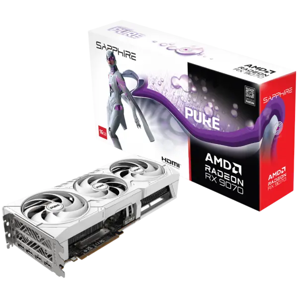 SAPPHIRE PURE AMD RADEON RX 9070 GAMING OC 16GB DUAL HDMI  DUAL DP ( 11349-02-20G ) 