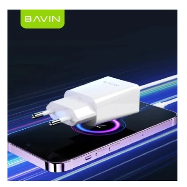 Bavin punjač 2.4A USB-A + kabl type-C bela - PC895Y ( 90027 )