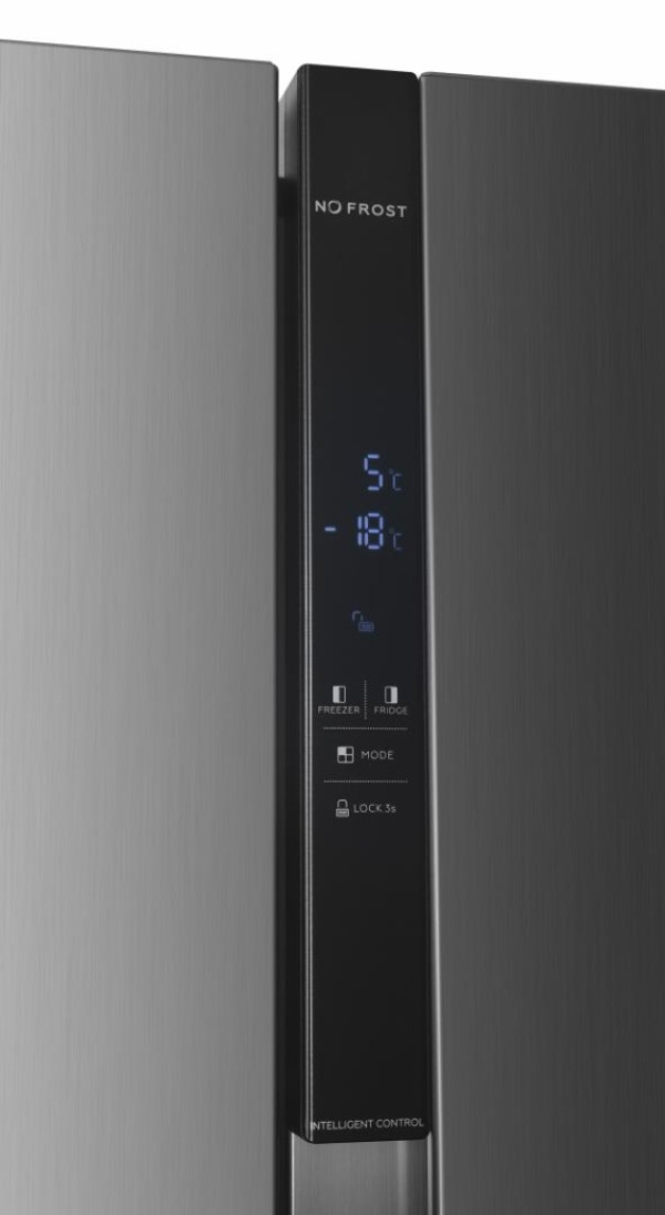 SBS frižider HEINNER  HSBS-H439NFXWDE++ 439lNoFrost90x177inverterInox