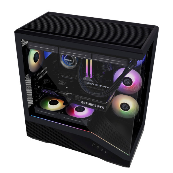 Kućište Lian Li Vector V100 Midi-Tower, ATX, RGB, Window, CRNO