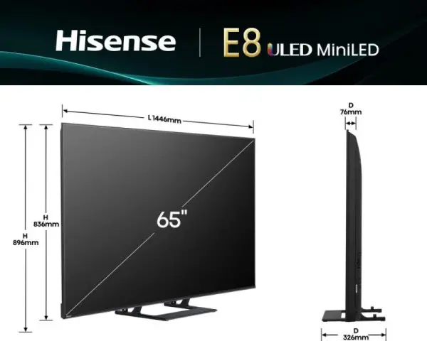 HISENSE 65 inča 65E8Q Mini LED 4K UHD Smart TV 