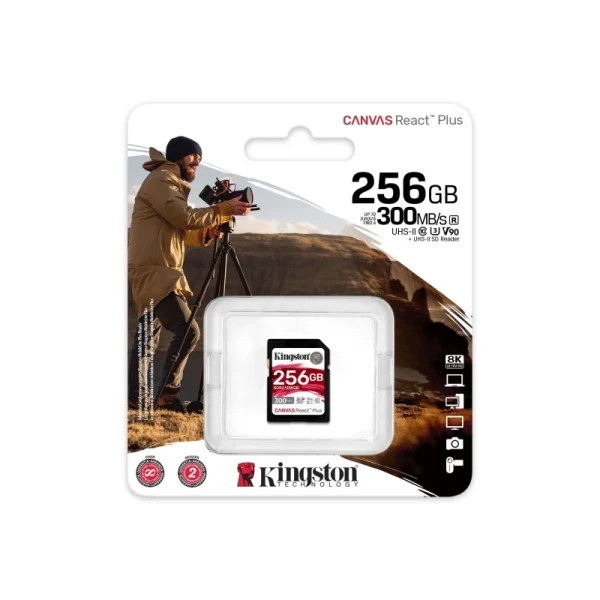 SD Card 256GB Kingston Canvas React Plus SDR2256GB