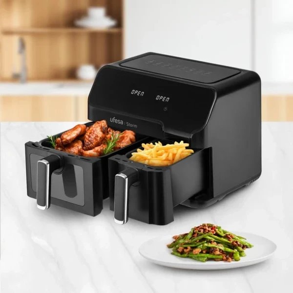 AirFryer Ufesa Stormbezuljnadupla posudazapremina 9L(5.5L+3.5L)8 programa