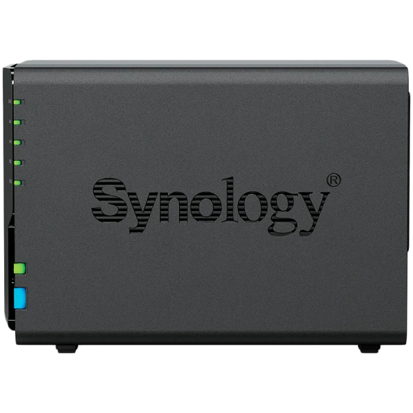 Synology DS225+, Tower, 2-bays 3.5 SATA HDDSSD, CPU Inte Celeron J4125 4-core (4-thread) 2.0 GHz, burst up to 2.7 GHz, 2 GB DDR4 non-ECC (e