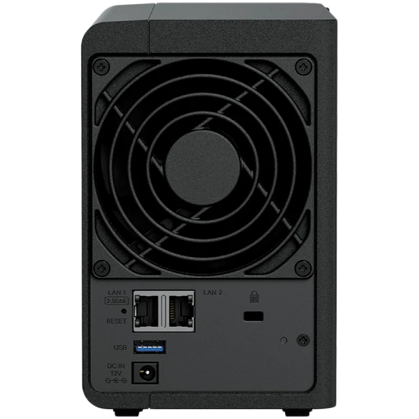 Synology DS225+, Tower, 2-bays 3.5 SATA HDDSSD, CPU Inte Celeron J4125 4-core (4-thread) 2.0 GHz, burst up to 2.7 GHz, 2 GB DDR4 non-ECC (e