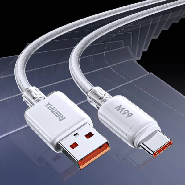 Data kabl REMAX RC-025 lcy Series Fast Charging 6A, 66W, USB na Type C, 1.2m bel