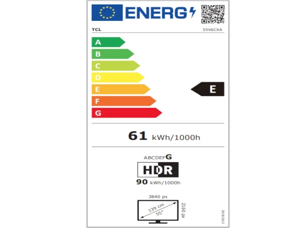 Televizor TCL 55V6CLED55''4K60HzGoogle TVcrna' ( '55V6C' )