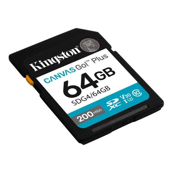 SD Card 64B Kingston SDG464GB class 10 200Mbs100MBs