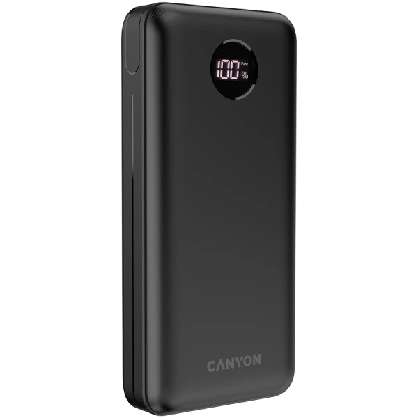 CANYON  PB-2002 Power bank 20000mAh Li-poly battery, Input Type-C 5V3A,9V2A,18W  , Output Type-C:5V3A,9V2.2A,12V1.5A,20W, Output USBA1USBA2