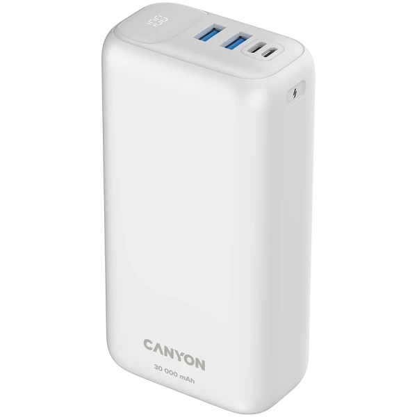 CANYON PB - 301, Power bank 30000mAh Li-poly battery, Input Micro: DC5V2A, 9V2A Input Type c PD : DC5V3A, 9V2A, Output Type C  PD:5V3A,9V2.