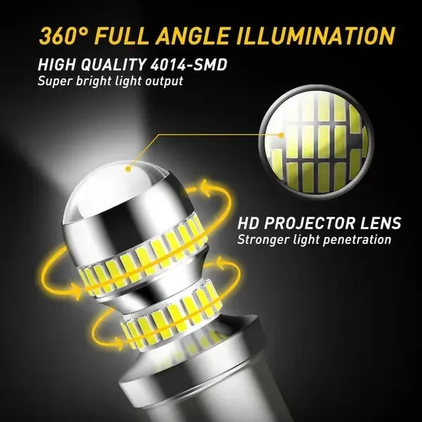 AUXITO LED sijalice 1156 BA15S P21W 7506 6000K 1156-54H-DD-W2