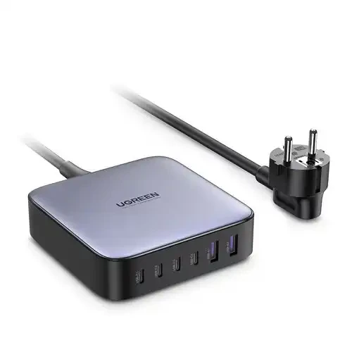 Ugreen punjač GaN 200W 4 x USB tip C  2 x USB-A sivi (CD271)
