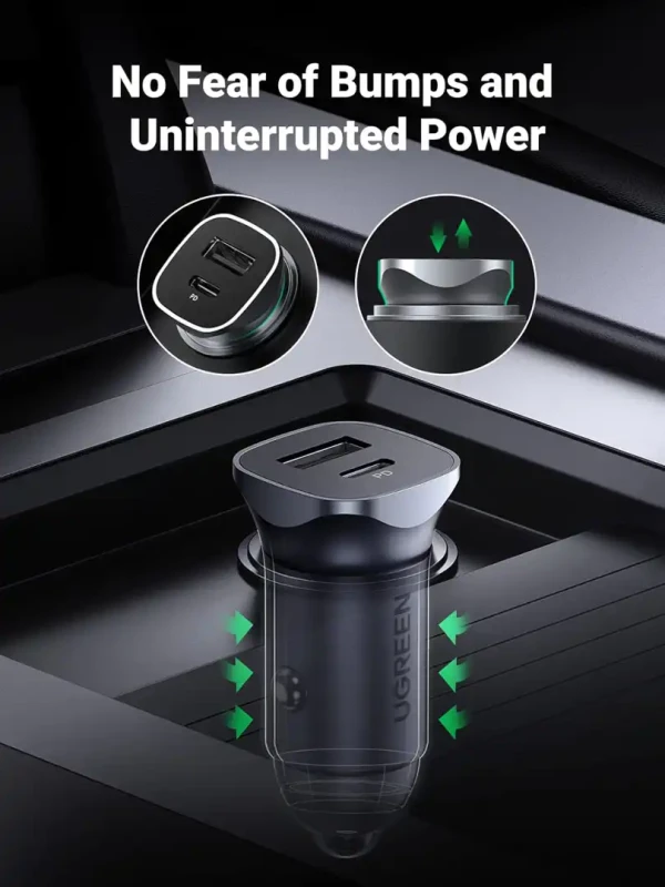 UGREEN auto punjač CD130 dual 20W PD
