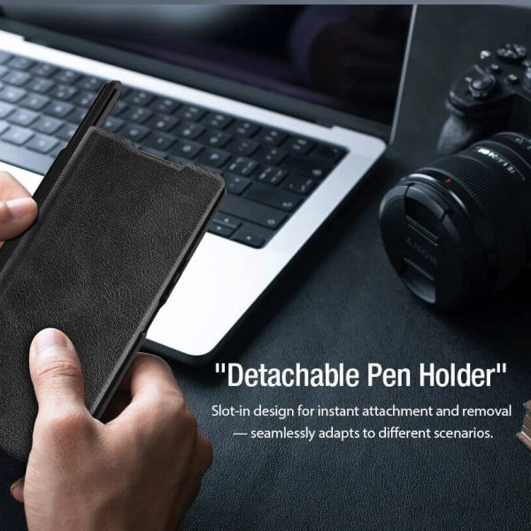 Torbica Nillkin Qin Pro Leather za Samsung F966B Galaxy Z Fold 7 crna (with pen)