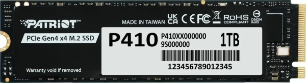 SSD M.2 NVMe 1TB Patriot P410 5000MBS4500MBS P410P1TBM28H