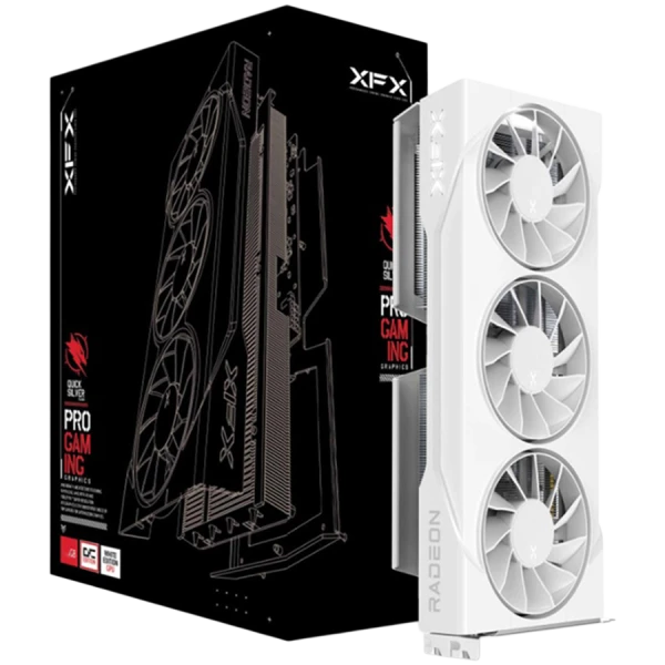 XFX Swift AMD Radeon RX 9060 XT OC White Triple Fan Gaming Edition 16GB GDDR6 128-bit HDMI 2x DP ( RX-96TS316W7 )