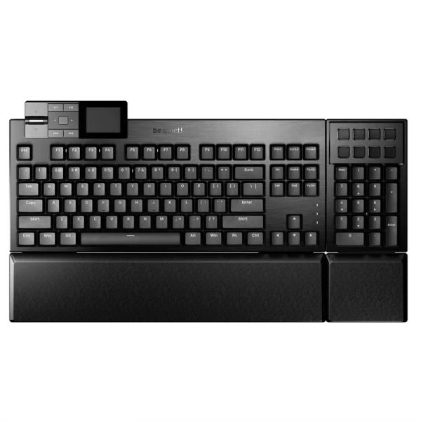 DARK MOUNT Silent Tactile Gaming Keyboard, be quiet! Silent Tactile Mechanical Switches, 8 Customizable Display Keys, Hot-swappable Numpad 