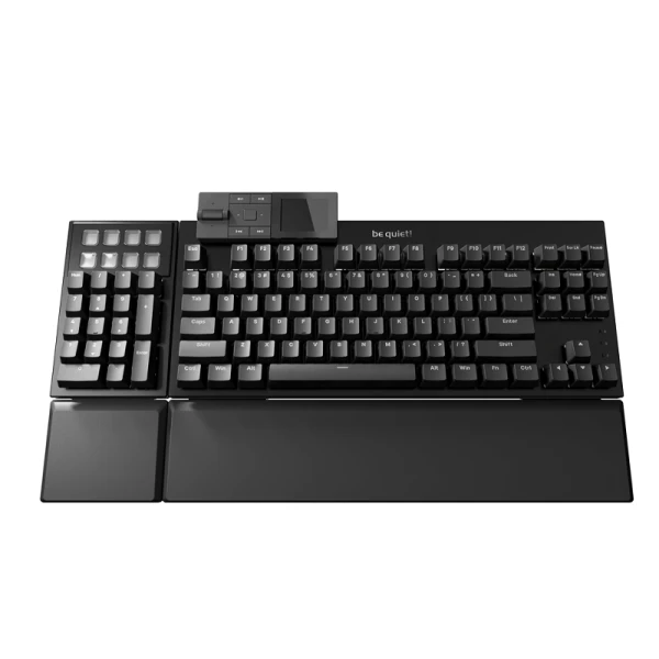 DARK MOUNT Silent Tactile Gaming Keyboard, be quiet! Silent Tactile Mechanical Switches, 8 Customizable Display Keys, Hot-swappable Numpad 