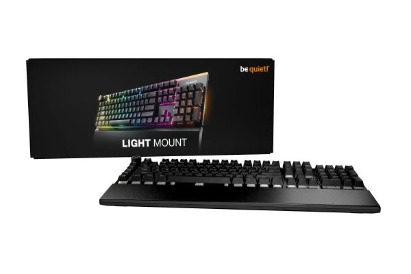 LIGHT MOUNT Silent Linear Gaming Keyboard, be quiet! Silent Linear Mechanical Switches, Aluminum 3D Media Wheel, 5 Macro or Multimedia keys