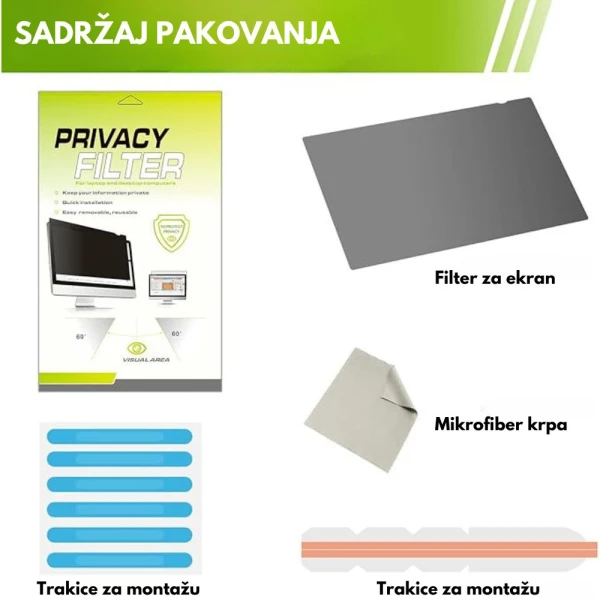 Zaštitna Folija za Ekran (Privacy Screen Filter) - 15.6 incha