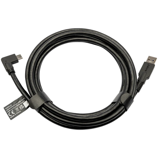 JABRA PanaCast USB Cable, USB 3.0, 3m, 90° USB-C connector to the JABRA PanaCast & a straight USB-A connector  to the compute unit ( 14202-