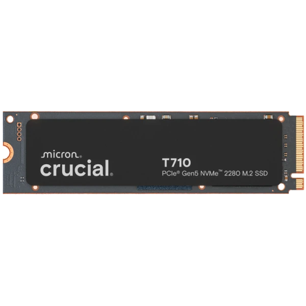 CRUCIAL T710 4TB PCIe Gen5 NVMe M.2 2280 SSD up to 14500 MBs read and 13800 MBs write, with heatsink ( CT4000T710SSD5 ) 