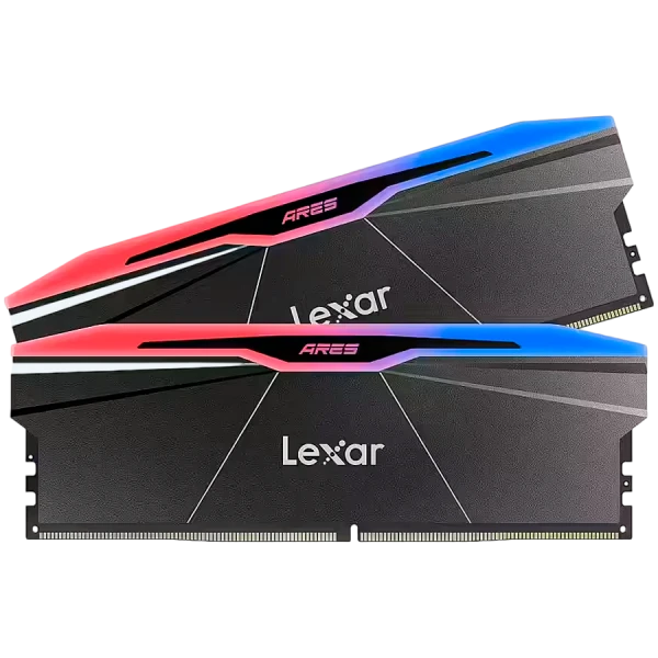 Lexar Ares 2.0 DDR5 6000 CL30 1.35V Memory with heatsink and RGB lighting,Dual pack, Black Color ( LD5U16G60C30BR-RGD ) 