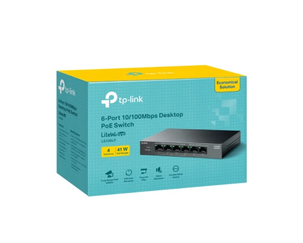 TP-LINK_ LS106LP(UN) 6-port 10100mbps Desktop switch 