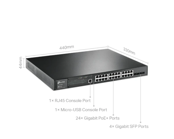 TP-LINK_ SG3428MP Omada 28-Port Gigabit L2+ upravljiv Switch sa 24- Porta PoE+ 
