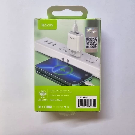 Bavin punjač 2.4A 2xUSB-A + kabl type-A na type-C bela ( 90021 )