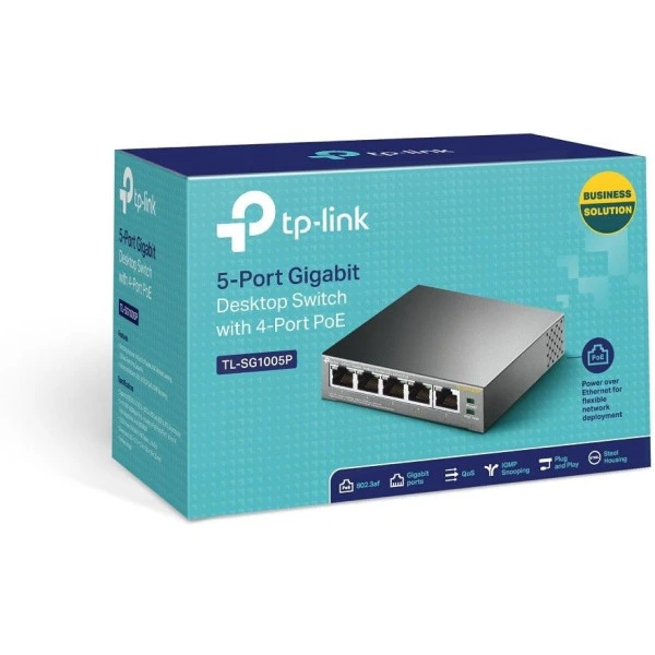 TP-Link SG1005P Mettal sa 4 PoE-Ports