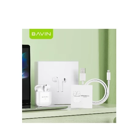 Bavin slušalice AirPods + kabl lightning bela - Bavin-32 ( 90209 )