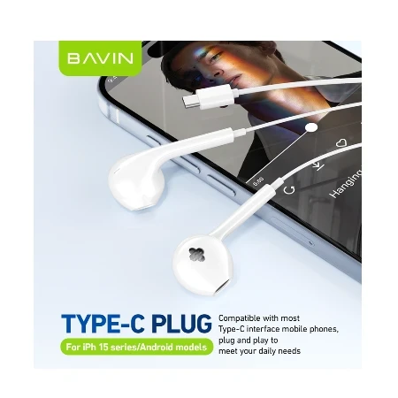 Bavin slušalice Type-C bela - HX871 ( 90217 )