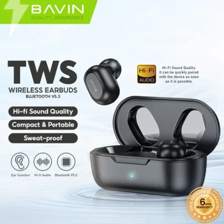 Bavin BT slušalice Earphones - Bavin 98 crna ( 90220 )