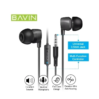 BAVIN slušalice 3,5mm 1,2m crna - HX851 ( 90201 )