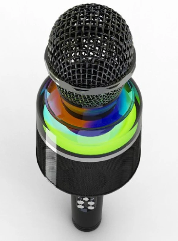 MICBT-01-BK Gembird bezicni karaoke mikrofon sa zvucnikom 3W, LED, black