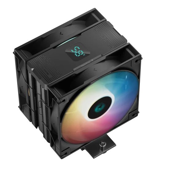 DeepCool AG400 DIGITAL PLUS 4xHeat Pipe, Real-Time CPU Screen, 220W 2x120mm 2100rpm 76CFM, Intel/AMD