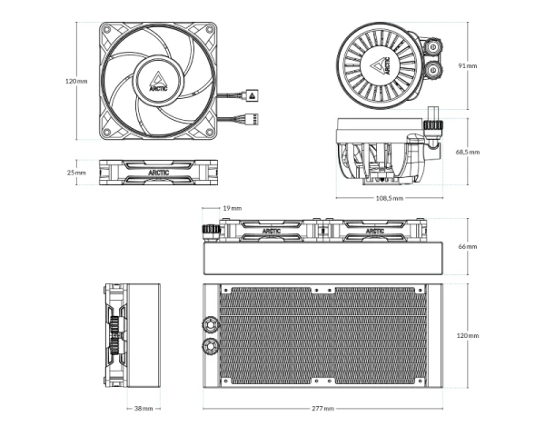 ARCTIC Liquid Freezer III Pro 240 A-RGB Black vodeno hlađenje (ACFRE00182A) 