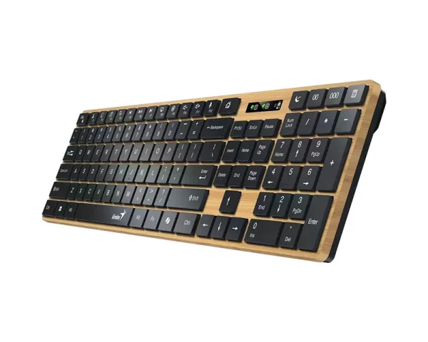GENIUS SlimStar 7250BT, AI, Pine Wood YU wireless tastatura 