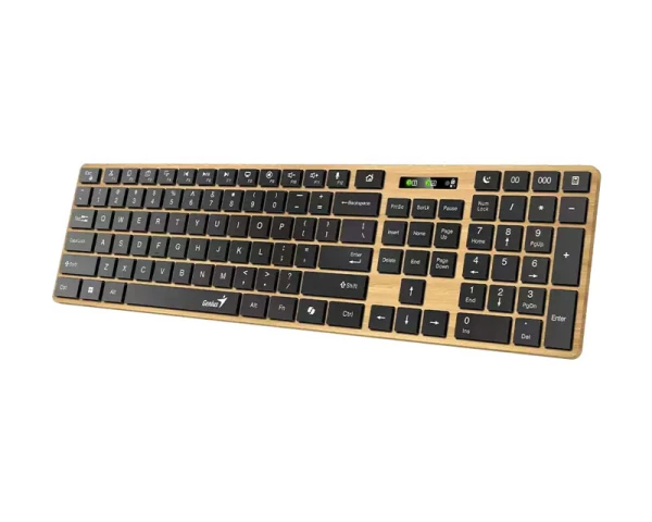 GENIUS SlimStar 7250BT, AI, Pine Wood YU wireless tastatura 