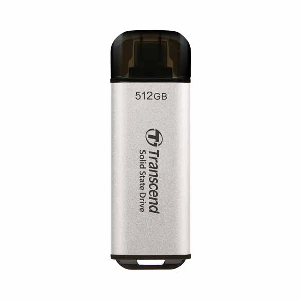 512GB, Portable SSD, ESD300S, USB 10Gbps, Type C, Silver ( TS512GESD300S ) 