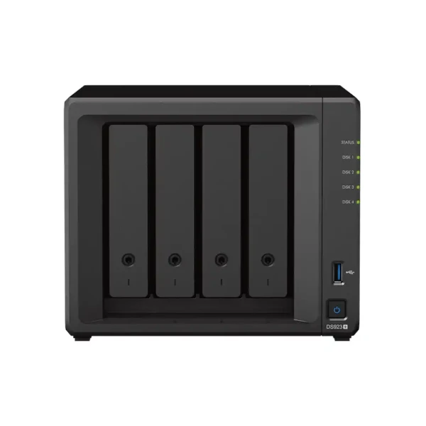 Synology DiskStation DS923+, Tower, 4-Bays 3.5 SATA HDDSSD, 2 x M.2 2280 NVMe SSD slot, CPU AMD R1600 2-core 2.6 (base)  3.1 (turbo) GHz, 4
