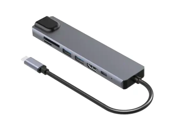 Kettz Tip C HUB KT-701G 71 4K HDMI USB*2 SDTF PD LAN