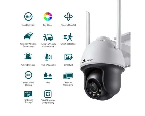 TP-LINK VIGI C540-W(4mm) 4MP spoljna color wifi PT network K 