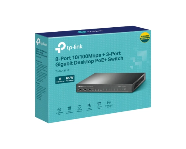 TP-LINK TL-SL1311P POE SWITCH 8PORTA+2GIG.