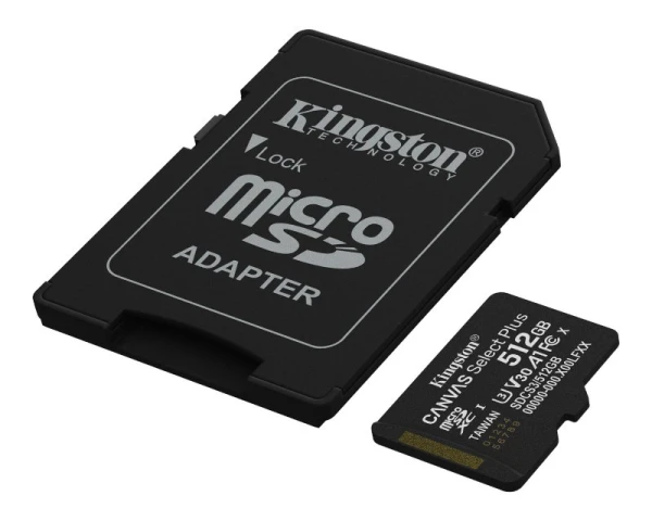 KINGSTON Memorijska kartica U1 V10 SDXC 512GB Canvas Select Plus G3 150R SDCS3512GB + adapter 